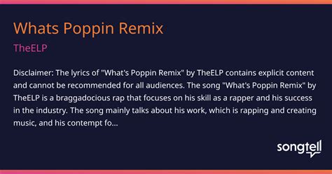 The Meaning Behind The Song: What's Poppin Remix (What's 